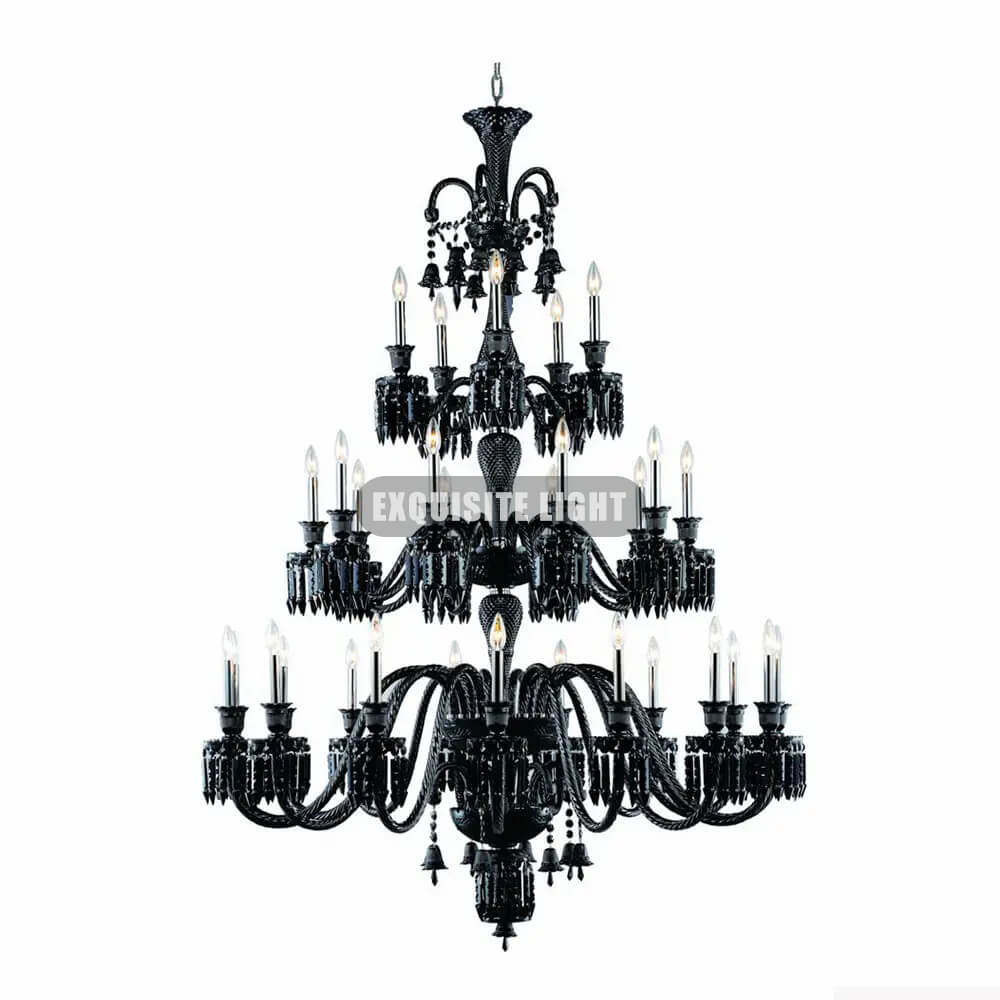 3 Layers 30 Lights Black Baccarat Lighting