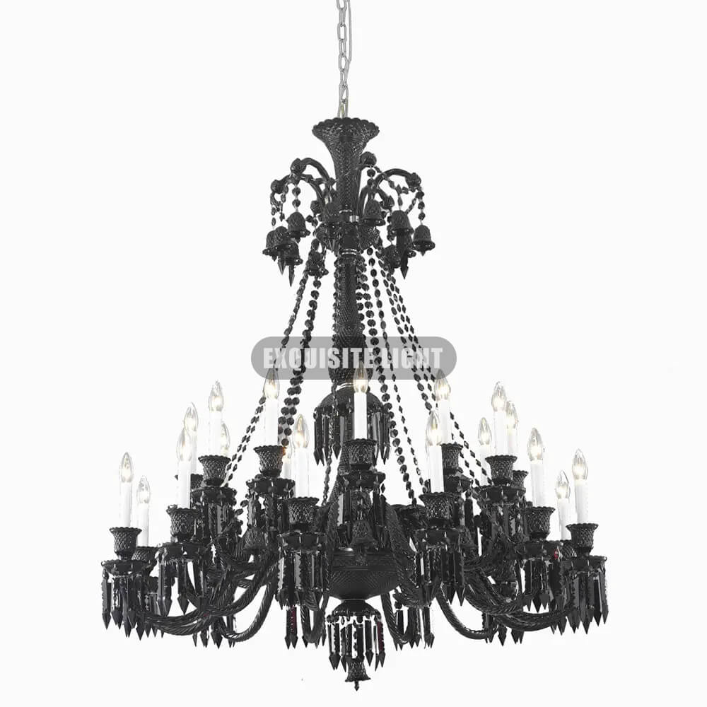 24 Lights Short Black Baccarat Lighting