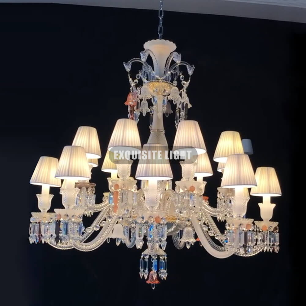 18 Lights Replica Zenith Flou Baccarat Lighting Colored Crystal Chandelier