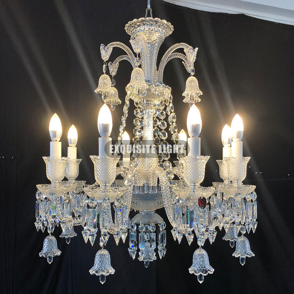 High Quality Lustre Baccarat Clear Zenith Baccarat Chandelier 8 Lights