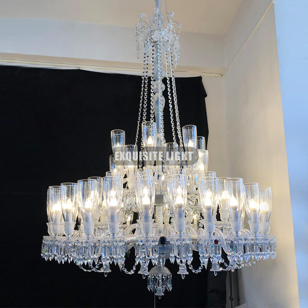 Custom Made Big Lustre Baccarat 56 Lights Baccarat Crystal Lighting