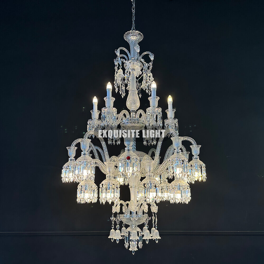 18 Lights Lustre Baccarat Solstice Chandelier Baccarat Crystal Lighting