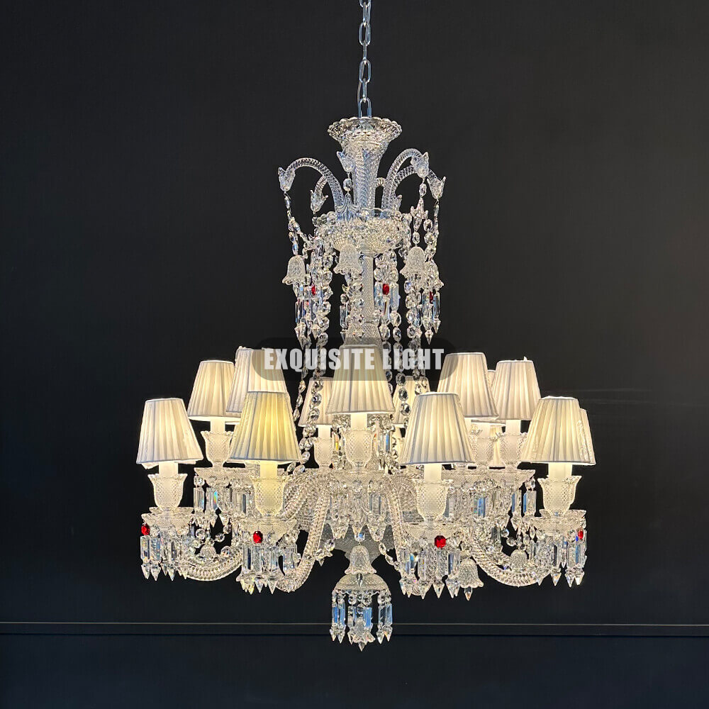 Custom Made 18 Lights Zenith Chandelier Baccarat Chandelier Crystal Lighting