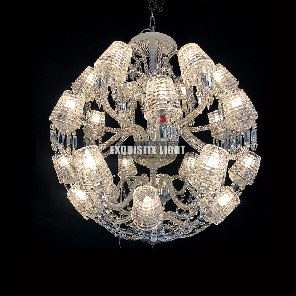 High-end Replica 24 Lights Le Roi Soleil Chandelier Baccarat Crystal Lighting