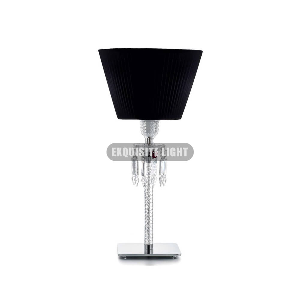 Baccarat Table Lamp with Black Shade