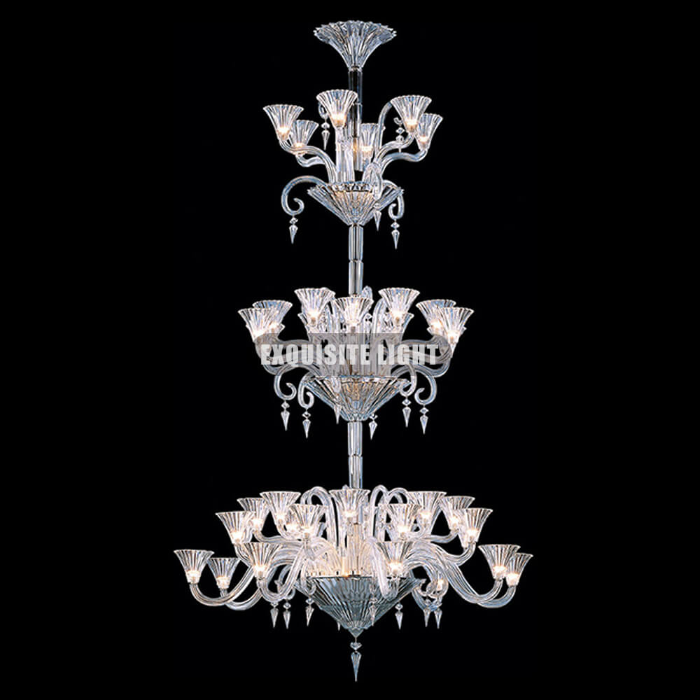 42 Lights Mille Nuits Chandelier Three Layers Baccarat Crystal Lighting